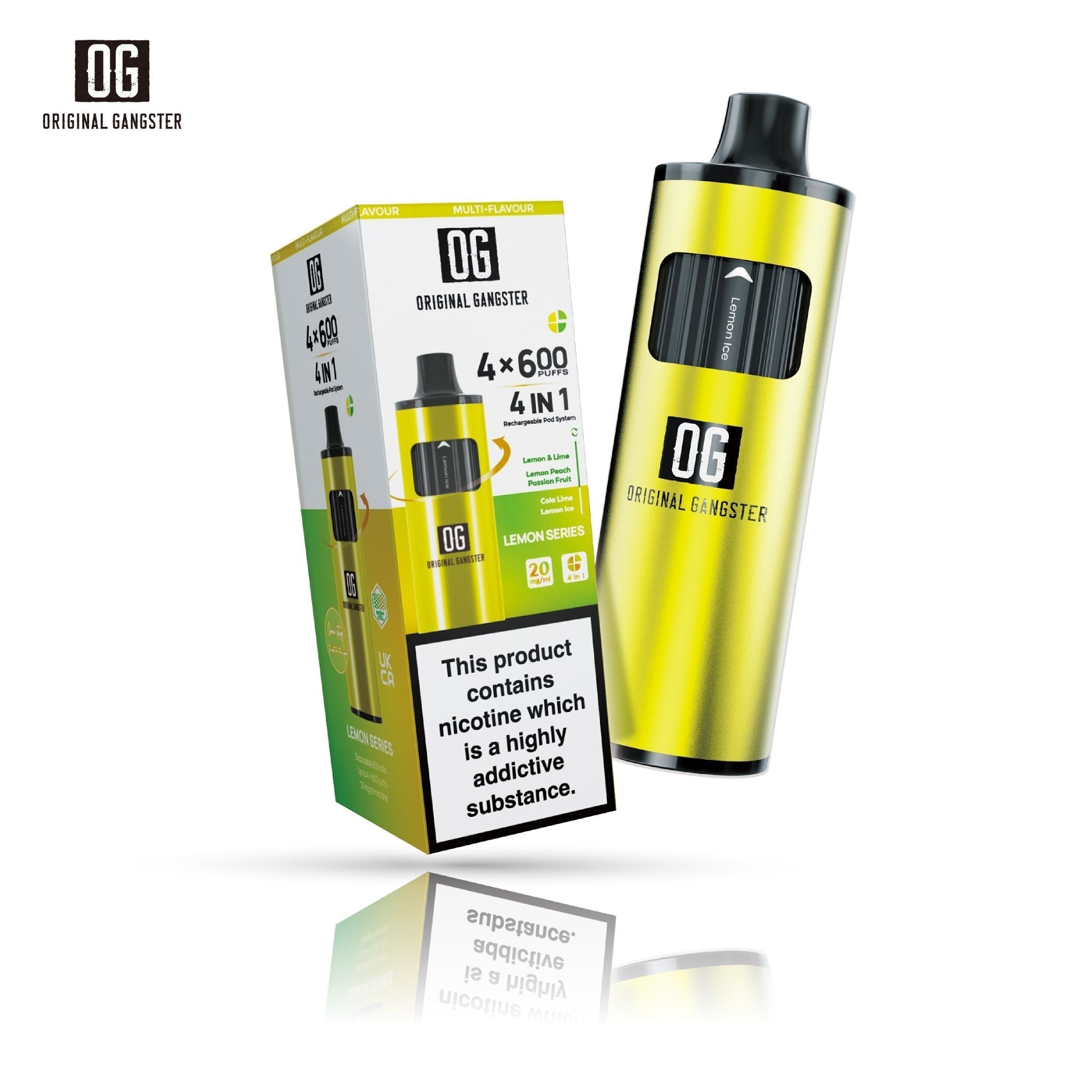 Shop OG Original Gangster 2400 Puffs Disposable Vape 4 in 1 Device (Box of 5) - Best Vape Supplier Shop OG Original Gangster 2400 Puffs Disposable Vape 4 in 1 Device (Box of 5) - Best Vape Supplier
